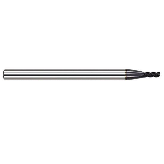 Harvey Tool 53912-C3 | 3/16" Diameter x 3/16" Shank x 1" LOC x 3" OAL 1/64" Radius 4FL AlTiN Coated Carbide Corner Radius & Corner Chamfer End Mill for Medium Alloy Steels