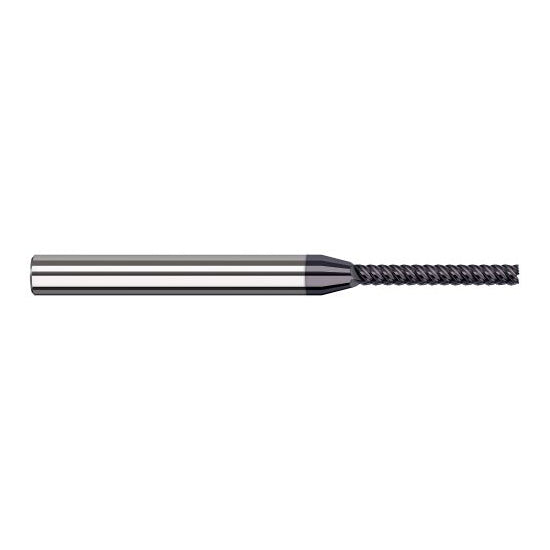 Harvey Tool 53408-C6 | 1/8" Diameter x 1/8" Shank x 1" LOC x 2-1/2" OAL 5FL AlTiN Nano Coated Carbide Single End Mill