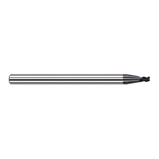 Harvey Tool 965002-C3 | 7/64" Diameter x 1/8" Shank x 0.1640" LOC x 1-1/2" OAL 3FL AlTiN Coated Carbide Single End Mill