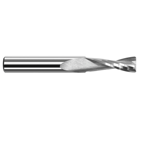 Harvey Tool 69912 | 3/16" Diameter x 3/16" Shank x 0.5700" LOC x 2" OAL 0.0200" Radius 2FL Uncoated Carbide Corner Radius & Corner Chamfer End Mill for Plastics