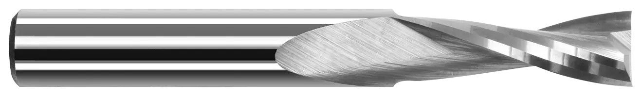 Photograph of a Harvey Tool 874932 | 0.5000" (1/2) Cutter DIA x 2.0000" (2) Length of Cut Carbide Square Upcut End Mill for Plastic, 2 Flutes