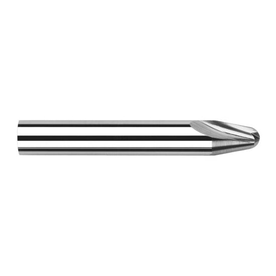 Harvey Tool 75008 | 10 Degree Taper Angle per Side 3/8" Diameter x 3/8" Shank x 0.4690" LOC x 2-1/2" OAL 2FL Uncoated Solid Carbide Tapered End Mills