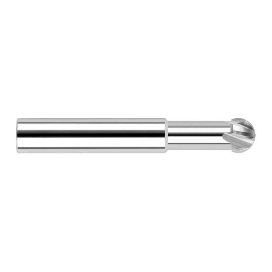Harvey Tool 22803 | 220 Degree Sperical Ball 3/64" Diameter x 1/8" Shank x 1/32" LOC x 1-1/2" OAL 2FL Uncoated Carbide Undercutting End Mill