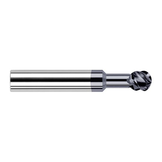 Harvey Tool 997120-C3 | 270 Degree Sperical Ball 5/16" Diameter x 5/16" Shank x 0.2660" LOC x 4" OAL 4FL AlTiN Coated Carbide Undercutting End Mill