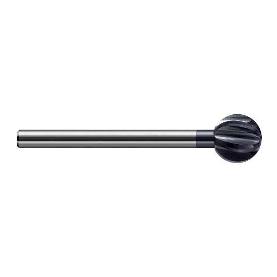 Harvey Tool 947448-C3 | 300 Degree Sperical Ball 3/4" Diameter x 5/16" Shank x 0.7060" LOC x 5" OAL 6FL AlTiN Coated Carbide Undercutting End Mill