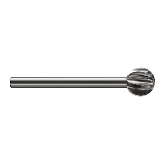 Harvey Tool 947432 | 300 Degree Sperical Ball 1/2" Diameter x 3/16" Shank x 0.4720" LOC x 4" OAL 6FL Uncoated Carbide Undercutting End Mill