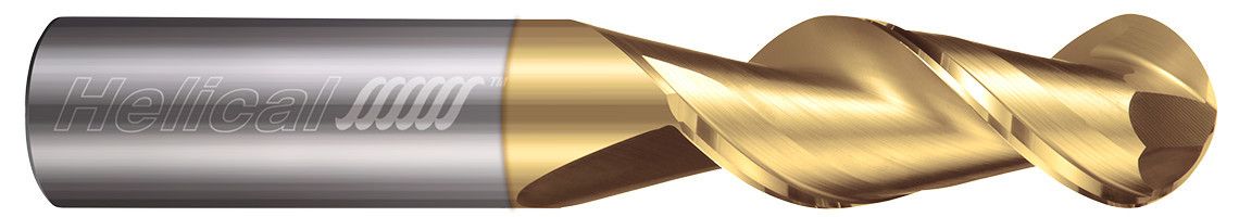 Photograph of a Helical Solutions 83428 |H45AL-M-20750-BN 0.7500" (3/4) Cutter DIA x 0.7500" (3/4) Shank DIA x 2.2500" (2-1/4) Length of Cut x 5.0000" (5) Overall Length Carbide 45Â° Helix Ball End Mill for Aluminum, 2 Flutes, ZPLUS Coated - (H45AL-M-20750-BN)