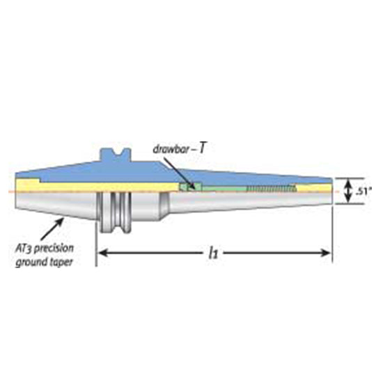 Techniks 23658 | CAT40 Taper x 1.750" Diameter x 2.500" Shank x 6" Projection Length SBL6 SlimFIT Toolholder