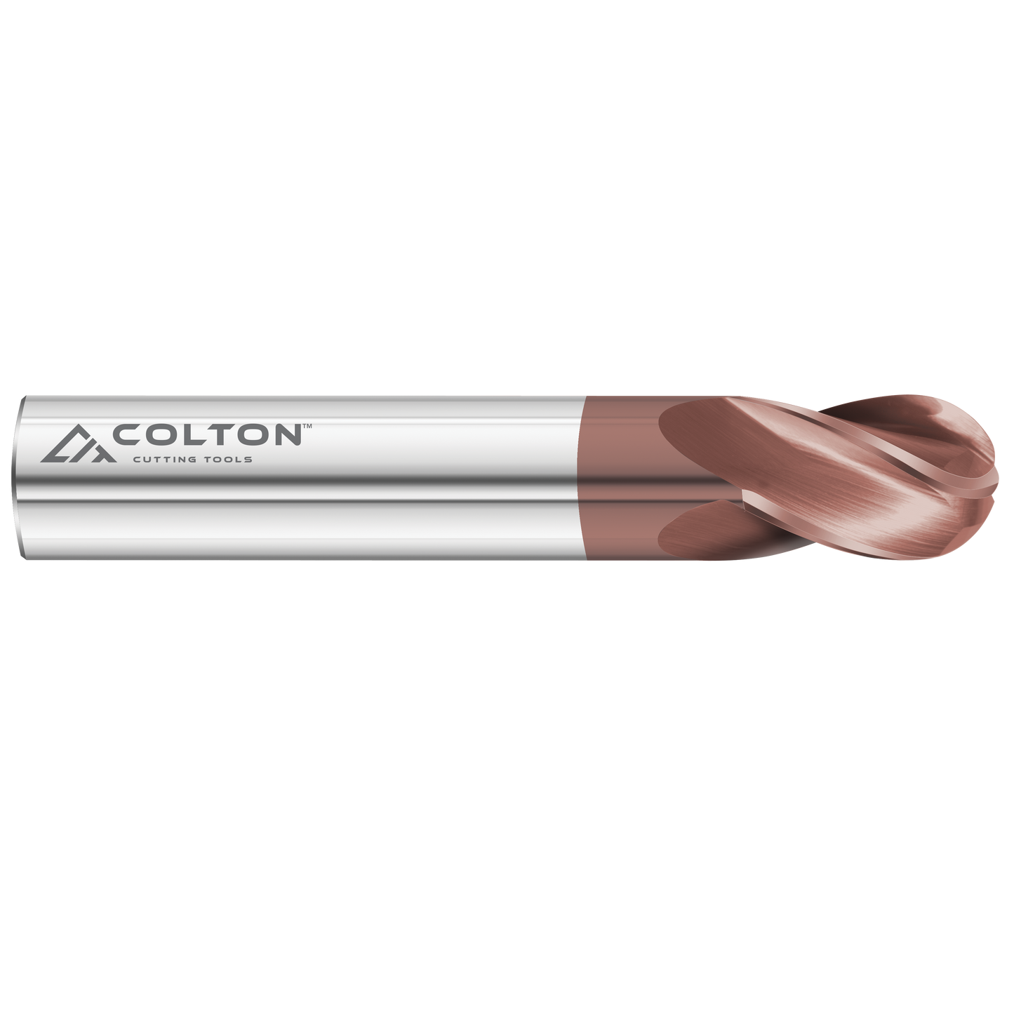 Photograph of Colton Cutting Tools 61511 | Carbide End Mill 4 Flute Ball End Stub CCT-1 Coated 3/8" Diameter x 5/8" LOC x 2 1/2" OAL