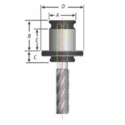 Techniks 19/11-4041 | #8 Size x 0.168" Capacity x 0.168" Shank x 0.750" Width ANSI 1 Bearing steel Rigid Tap Collet